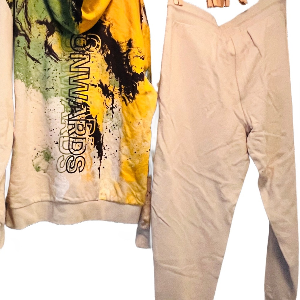 💥NWT ELEVEN PARIS | ABSTRACT AOP ZIP FRONT HOODIE + JOGGER | $115 set >55%OFF💥
